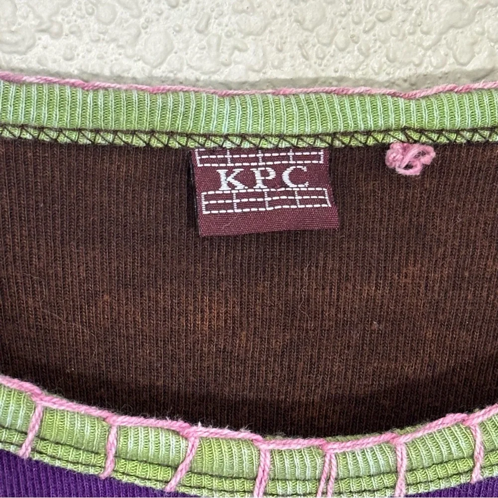 KPC Nepal Cotton embroidered patchwork peace long sleeved shirt. Women’s L - Picture 5 of 8